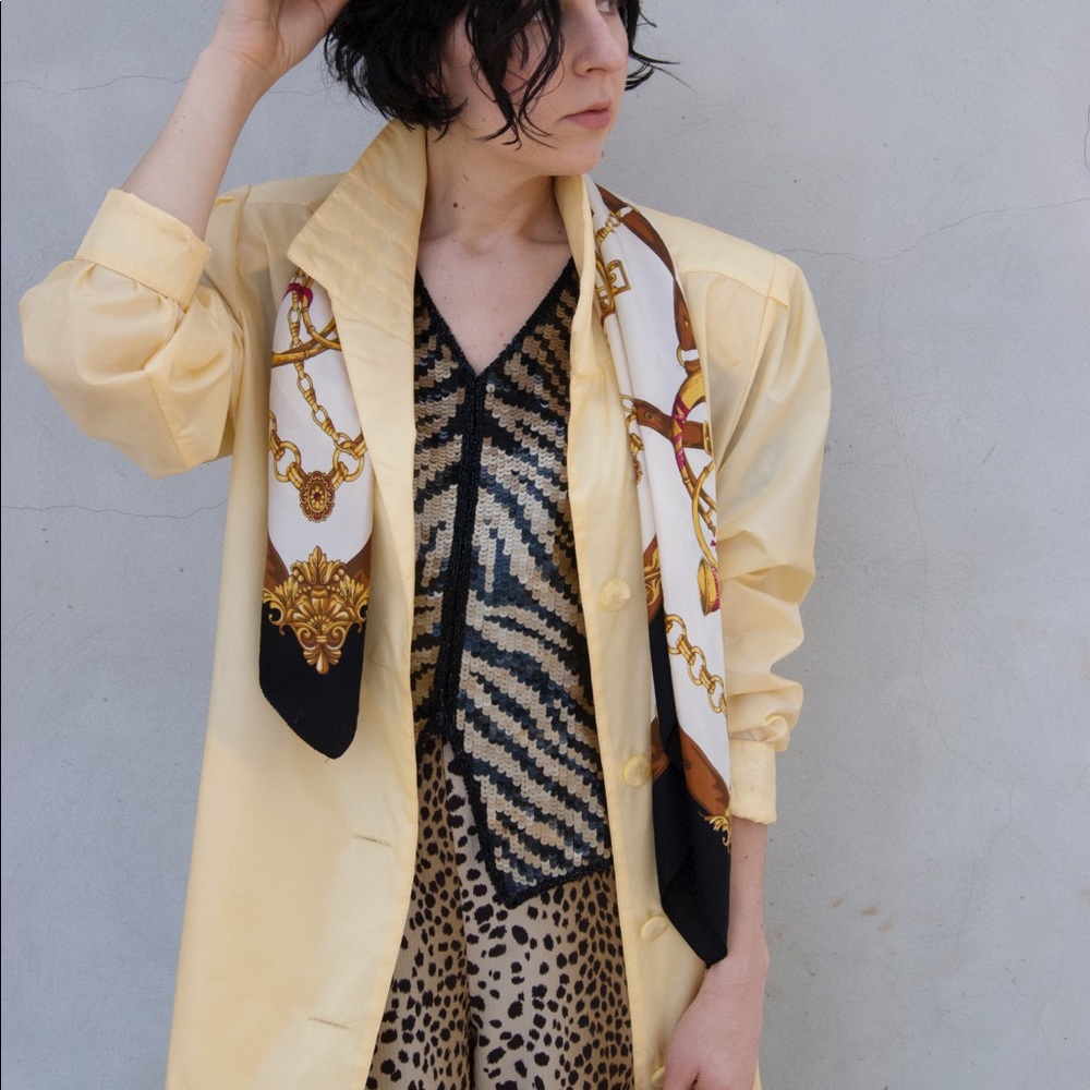 Vintage/ Animal print sequin top